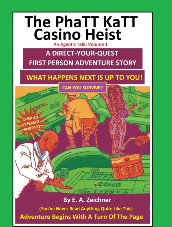 A book cover with the title of casino heist.