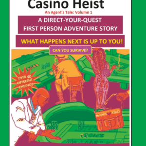 A book cover with an image of a person in a casino.