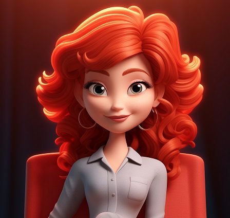 red hair female movie director seating on director chair, 3d cartoon, cute 3d character, labour day, cinematic lighting, 8K --ar 2:3 Job ID: cf776192-fe6c-4c5c-9a80-17af2d733eb3