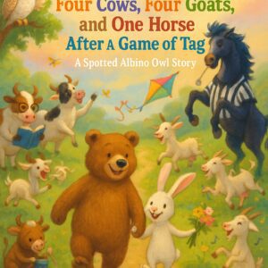A Bear And a Hare Get Together With Four Cows, Four Goats and One Horse After A Game of Tag