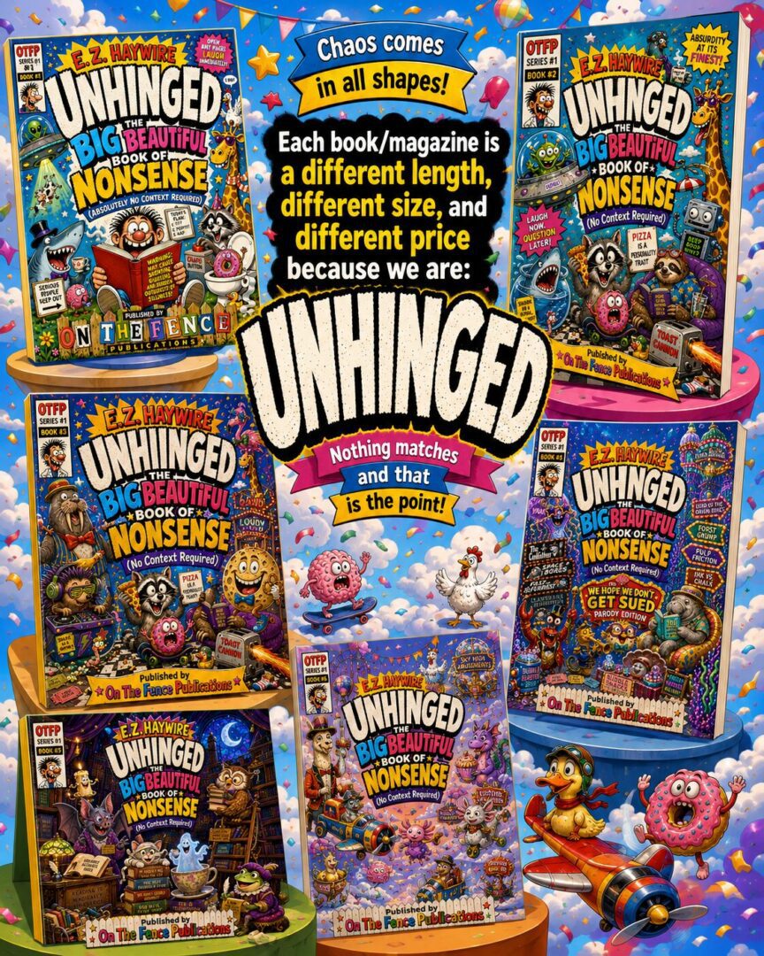 UNHINGED - COMIC BOOK/ MAGAZINES (IF MAD, CRACKED, AND BANANAS HAD A CHILD BOOK)